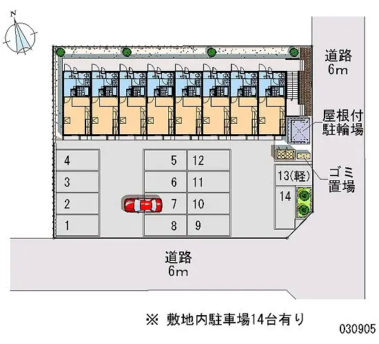 ★手数料０円★山形市江南４丁目　月極駐車場（LP）